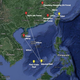 Comparison of current operational distances of PLA bases with airstrips fromTaiwan versus the Spratly Islands (distances in nautical miles).